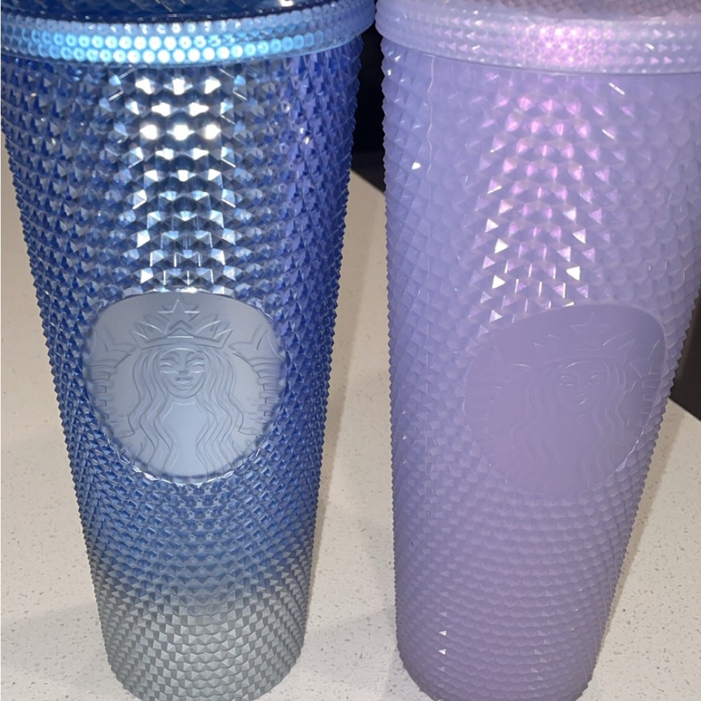 Starbucks Blue and Purple Studded Tumblers